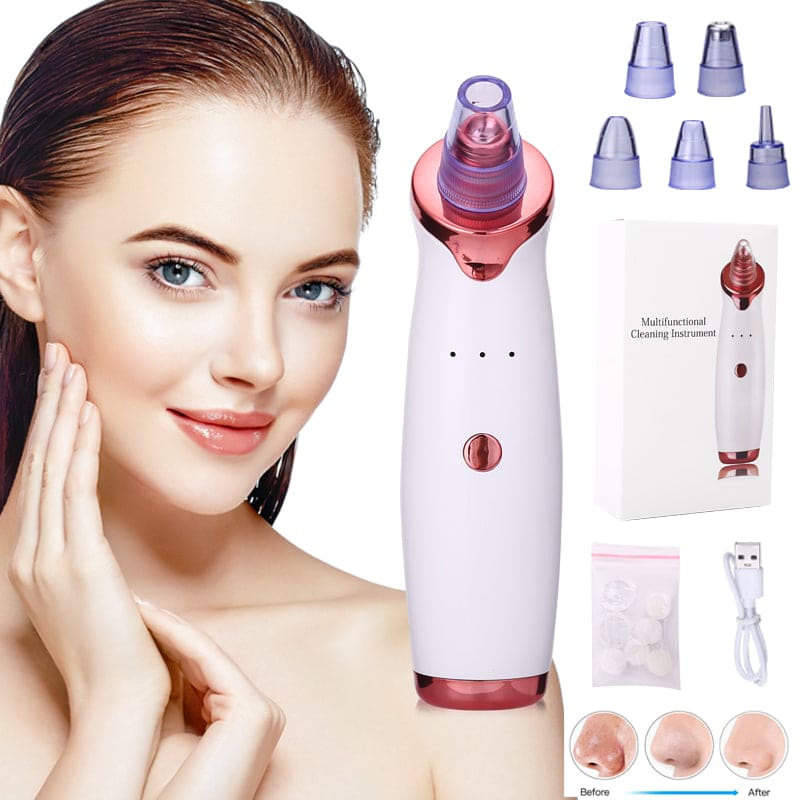 2023 Newest Blackhead Remover Pore Vacuum, Upgraded Black Head Remover for Face, Electric Acne Comedone Whitehead Extractor Tools-5 Suction Power, 5 Probes, USB Rechargeable Pimple Popper Tool Kit