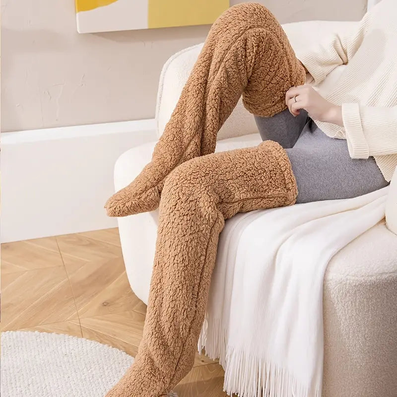 Fuzzy Legs Sock Slipper