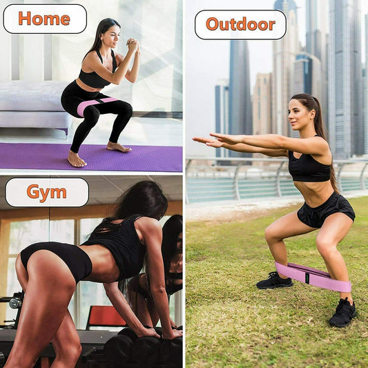 DESKONIZER'S AgileAura Exercise Bands: Workout Resistance Bands Loop Set Fitness Yoga Legs & Butt Workout Exercise Band